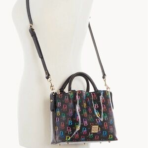 NWT Dooney & Bourke Multi Mini Barlow Black Multicolor Magic Bag